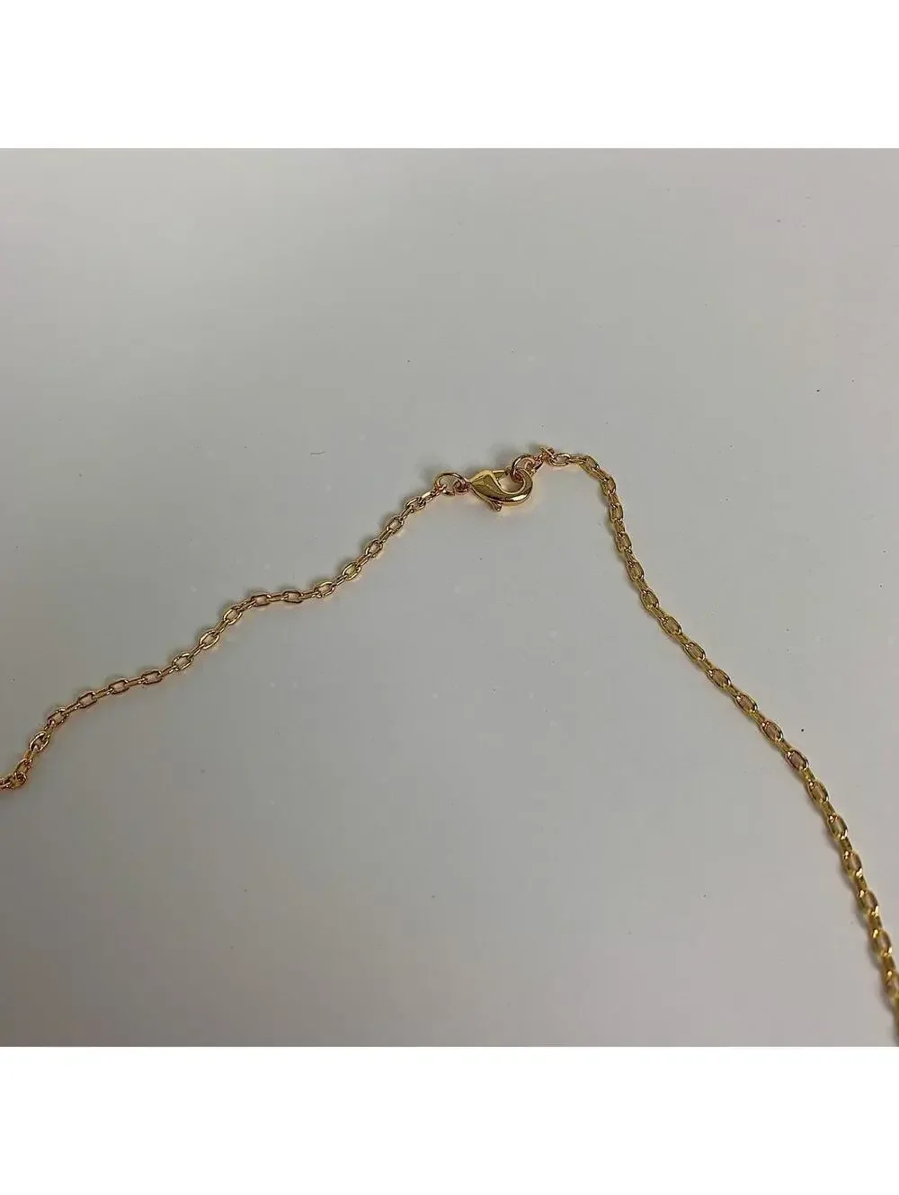 Y2K Gold Rhinestone Circle Chain Necklace